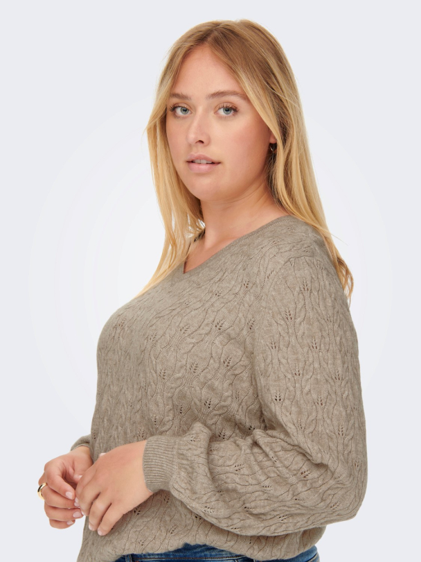 carFia Katia genser i strukturstrikk - Image 5