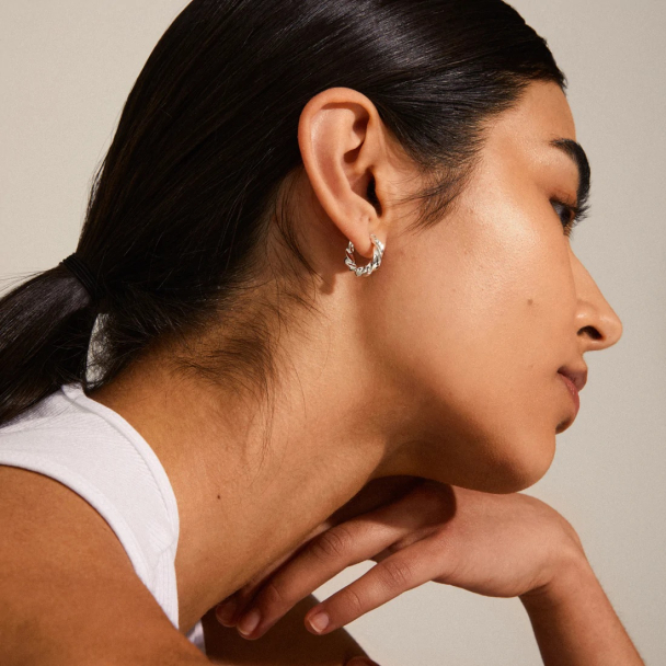 Pilgrim Taffy sølvbelagt øreringer - Image 3