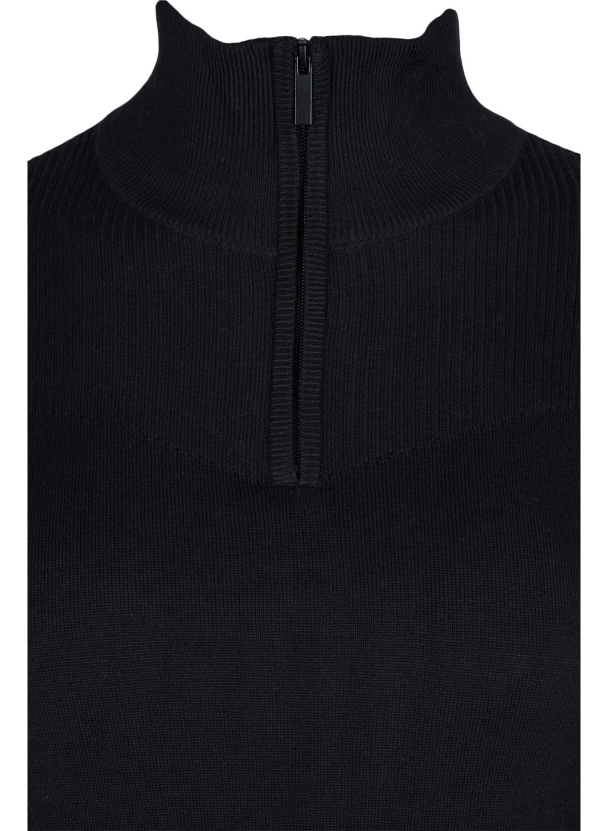 Zizzi mBamboo genser med høy hals og glidelås - Image 6