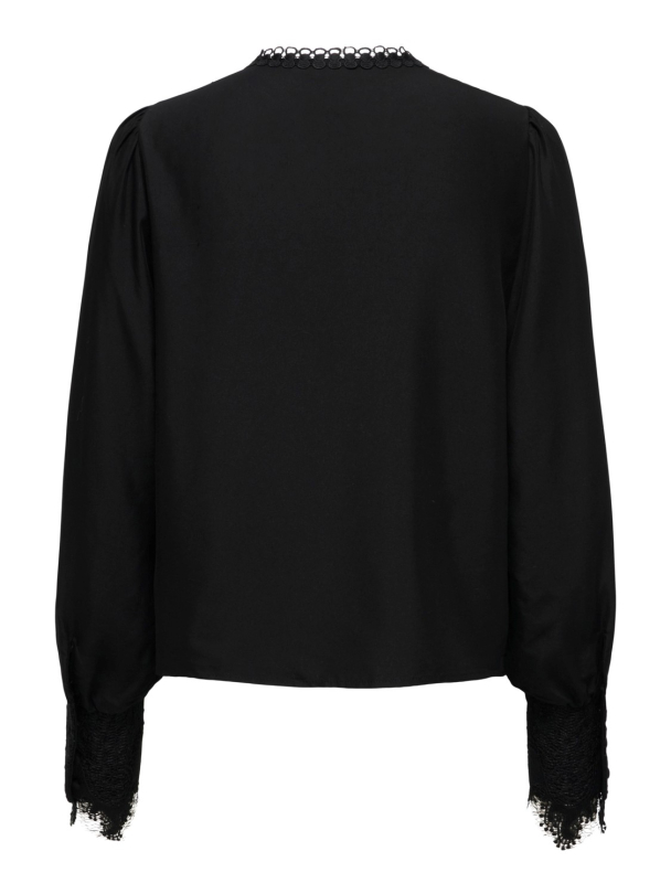 Only Lola bluse med blondedetaljer og kniplinger - Image 2