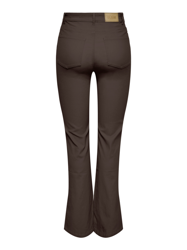 Only Emily High Waist coated flared bukse med splitt - Image 2