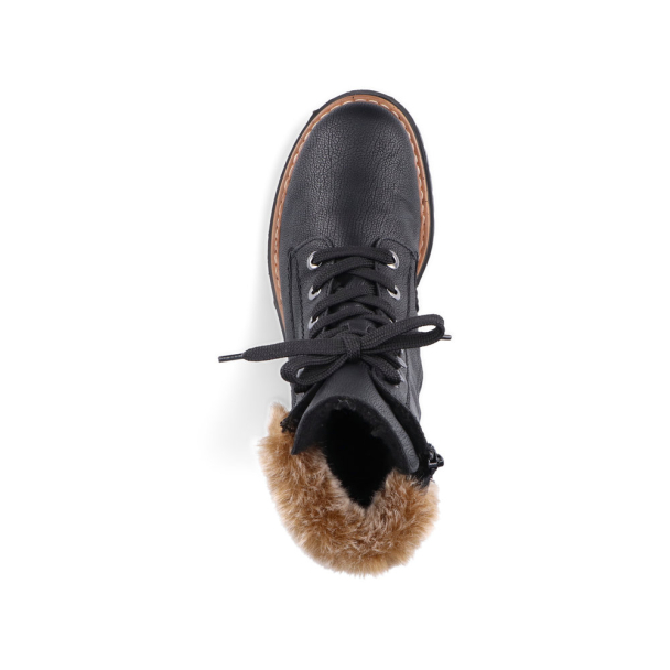 Rieker snøreskolett med pels - Image 3