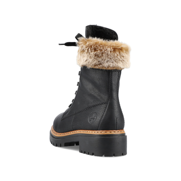 Rieker snøreskolett med pels - Image 5