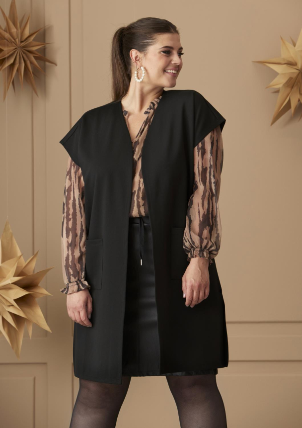 Zhenzi Meadow skjørt med skinnlook - Image 5