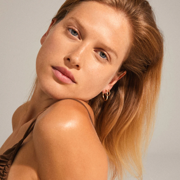 Pilgrim Blossom gullbelagte 2-i-1 øreringer - Image 3