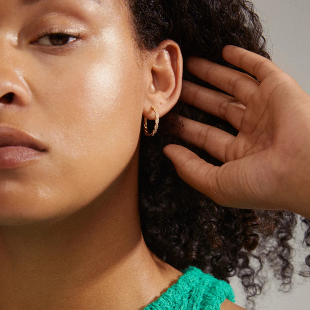 Pilgrim Ezo gullbelagt twirl krystall øreringer - Image 2