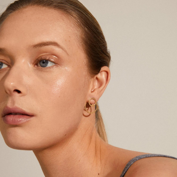 Pilgrim Zooey gullbelagt 2-i-1 øreringer - Image 3