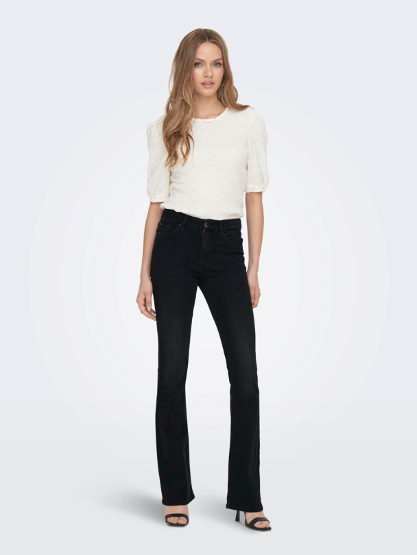 Only Blush midwaist flared jeans - Image 3