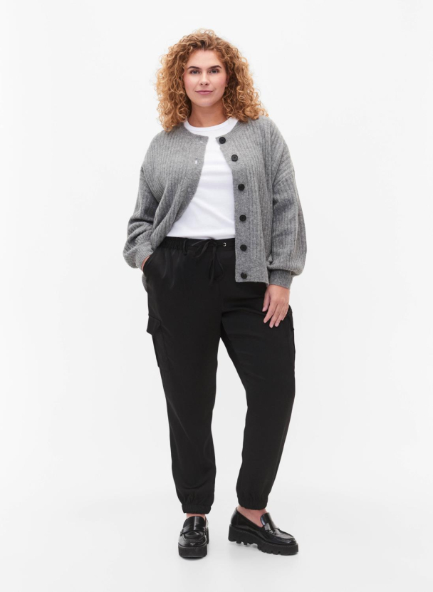 Zizzi caComfy ribbestrikket cardigan - Image 2