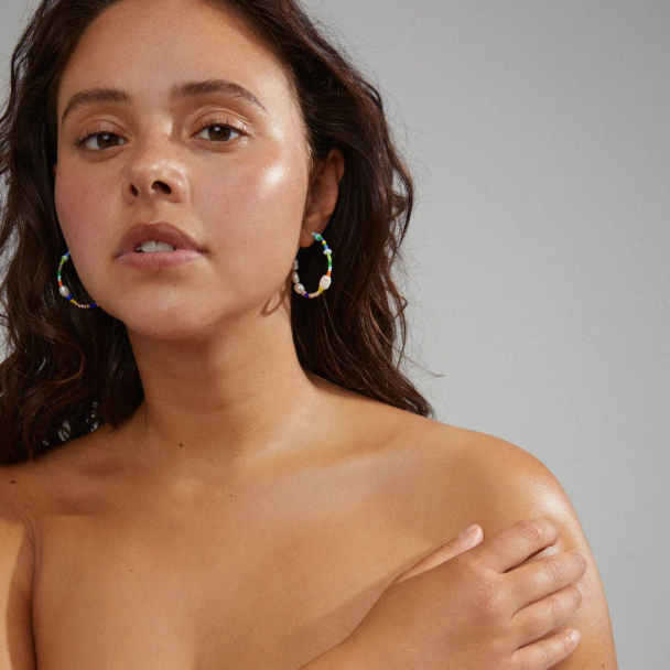 Pilgrim Aubrie sølvbelagte øreringer - Image 2