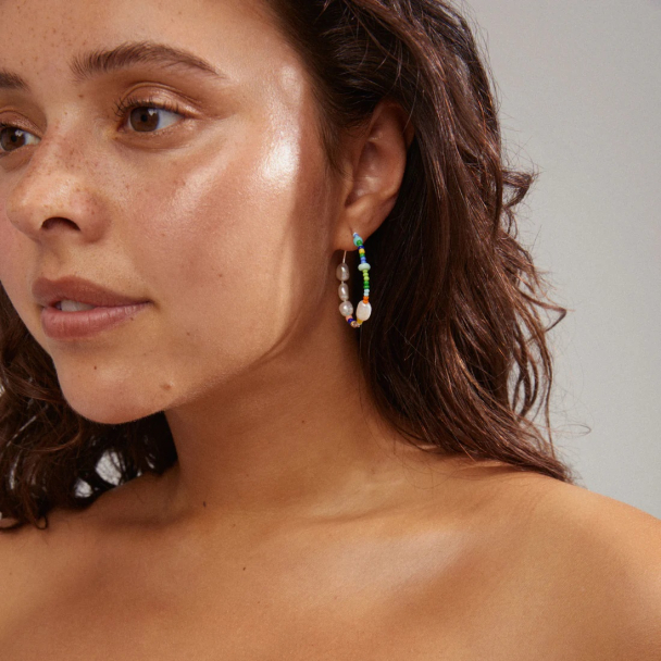 Pilgrim Aubrie sølvbelagte øreringer - Image 3