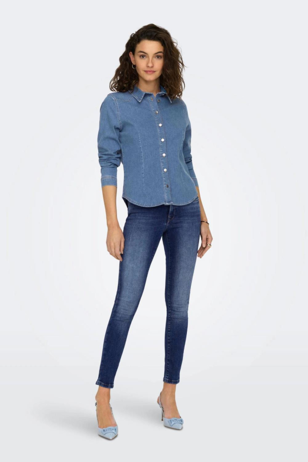 Only Blair Cropped denimskjorte - Image 2