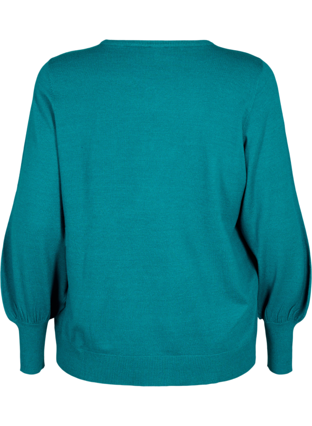 Zizzi caElla plain genser m/rund hals - Image 2