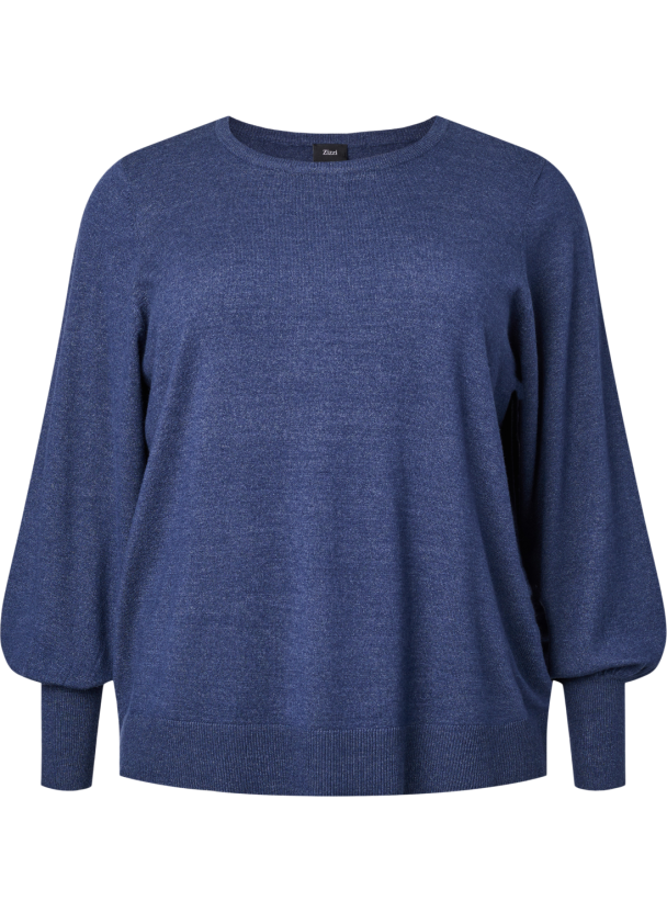 Zizzi caElla plain genser m/rund hals - Image 4