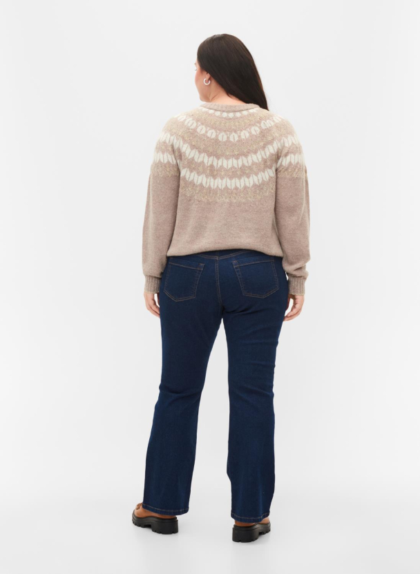 Zizzi jOlivia Ellen bootcut jeans med høyt liv - Image 3