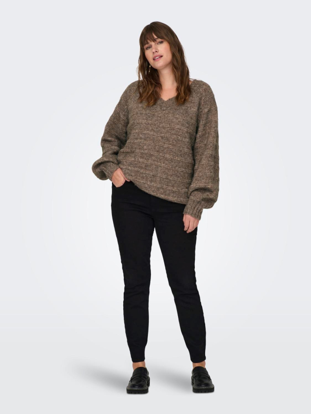 carCelina strikkegenser med v-hals - Image 2