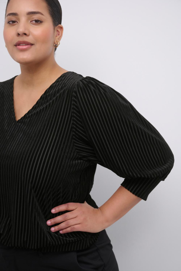 Kaffe Curve Cacanna bluse i fløyel - Image 4