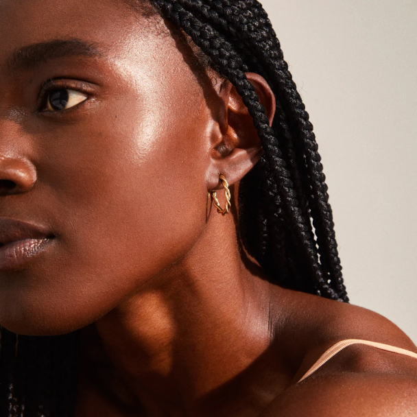 Pilgrim Naja gullbelagte tvinnet øreringer - Image 2