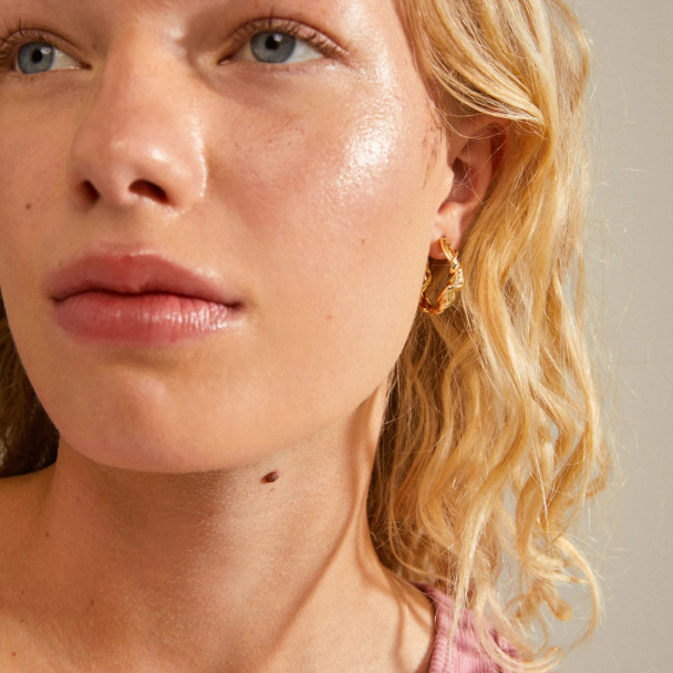 Pilgrim Sun gullbelagte vridde øreringer - Image 2