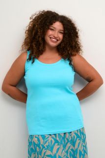 Kaffe Curve Carina tank top i ribbestrikk