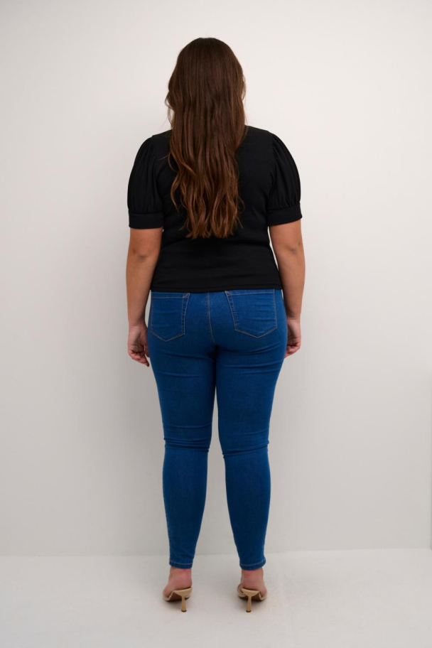 Kaffe Curve Carina topp i ribbestrikk - Image 3