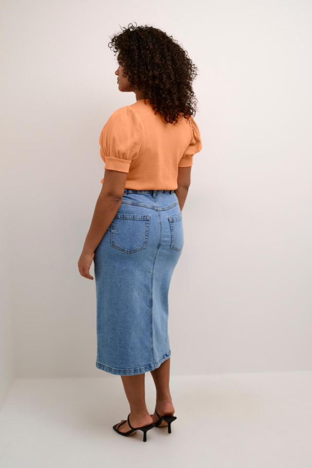 Kaffe Curve Carina topp i ribbestrikk - Image 3