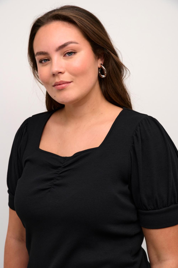 Kaffe Curve Carina topp i ribbestrikk - Image 6