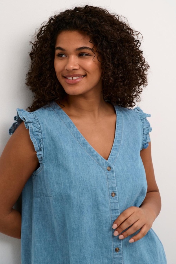 Kaffe Curve Louisa denimtopp - Image 5