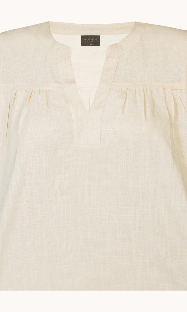 Ze-Ze Gisel topp i lin og bomull - Image 3