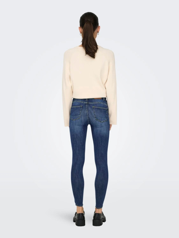 onlPower life midwaist skinny jeans med push up - Image 2