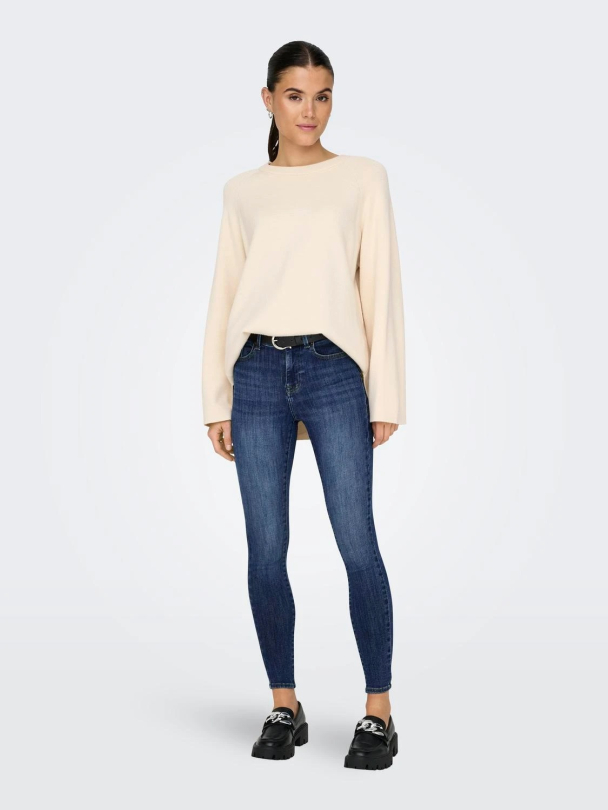 onlPower life midwaist skinny jeans med push up - Image 3