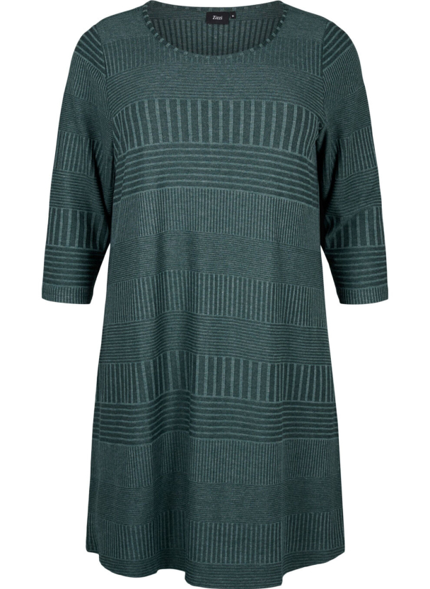 Zizzi vMari strikket kjole med 3/4 lange ermer - Image 4