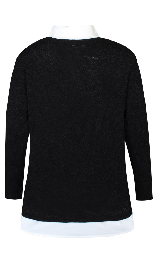 Ze-Ze Rowan genser med falsk skjorte - Image 3