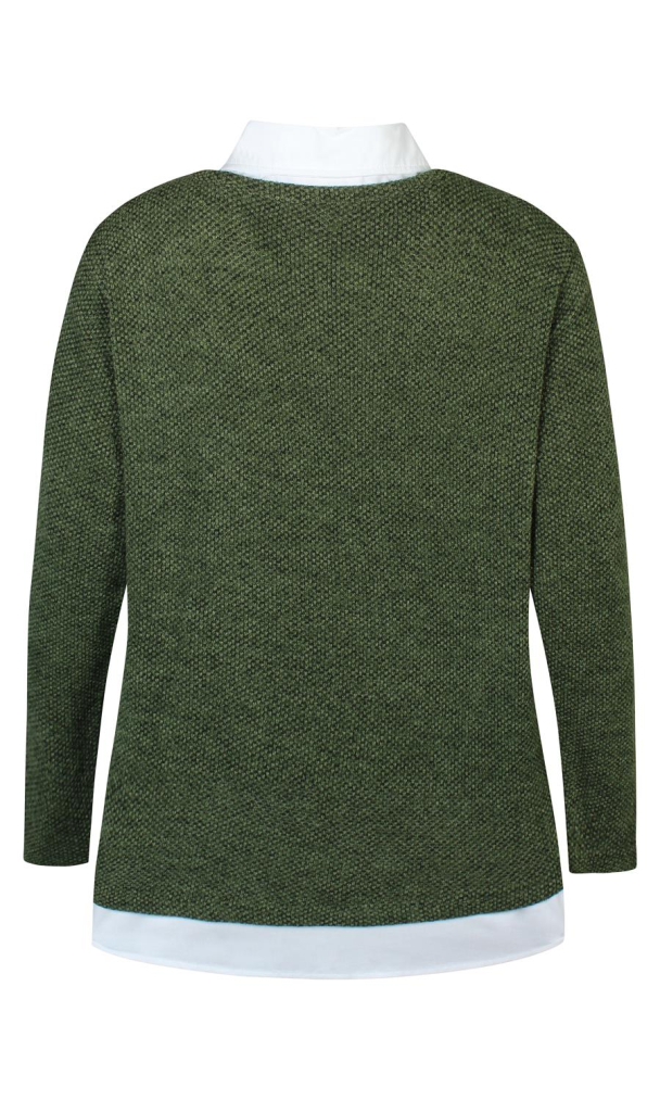 Ze-Ze Rowan genser med falsk skjorte - Image 2