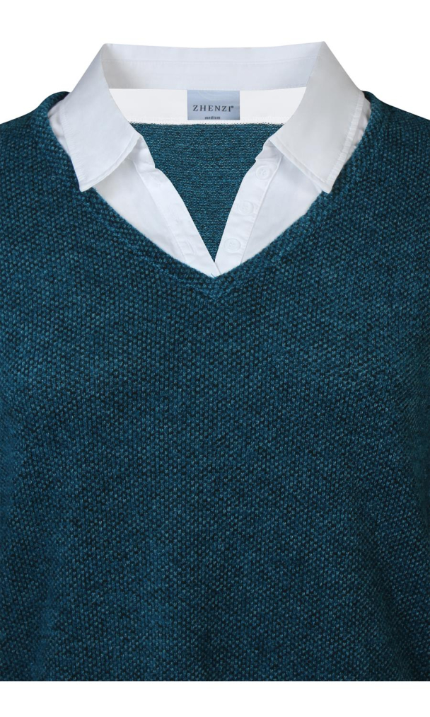 Zhenzi Madison genser med falsk skjorte - Image 3