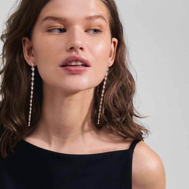 Pilgrim Reagan gullbelagt krystall kjedeøredobber - Image 4