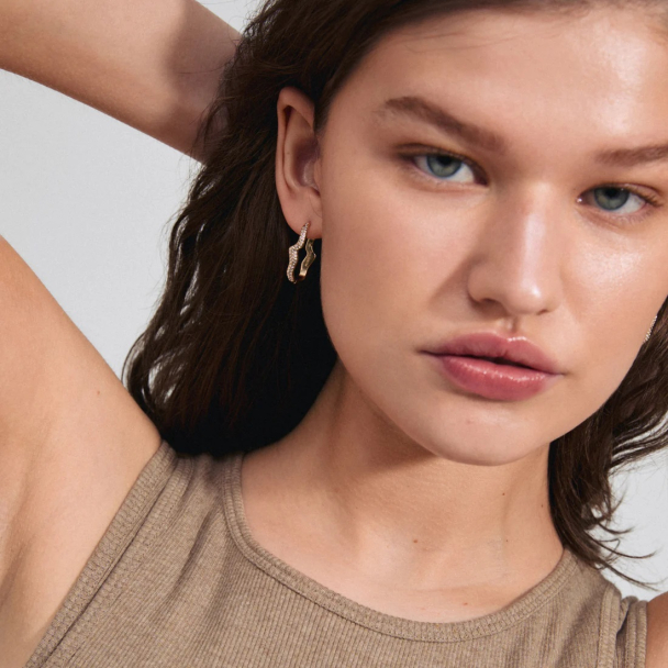 Pilgrim Connect gullbelagte krystall øreringer - Image 3