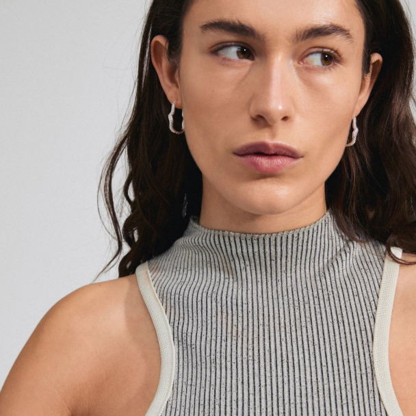 Pilgrim Connect sølvbelagte krystall øreringer - Image 4