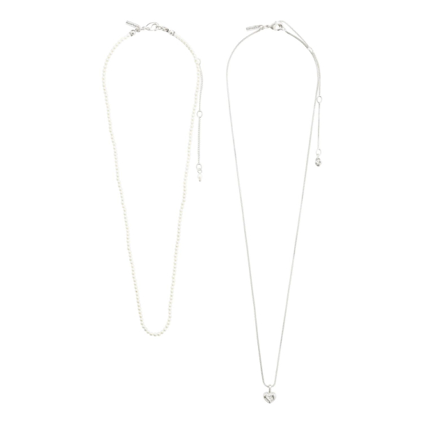 Pilgrim Arlet 2-i-1 sølvbelagt halskjede sett - Image 3