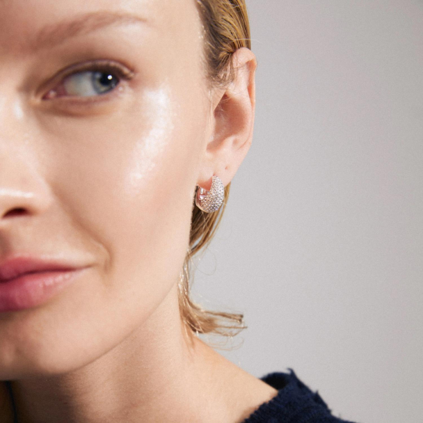 Pilgrim Focus sølvbelagte krystall øreringer - Image 2