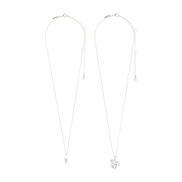 Pilgrim Zhuri 2-i-1 sølvbelagt halskjede sett - Image 3