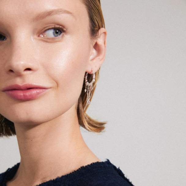 Pilgrim Arlet sølvbelagte øreringer - Image 2