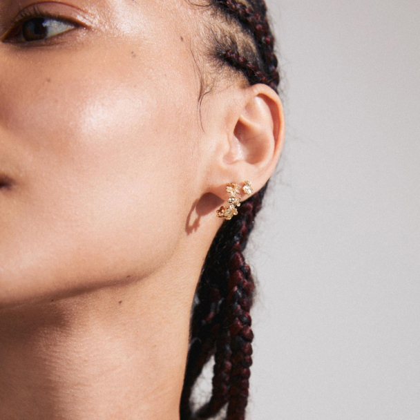 Pilgrim Zhuri 2-i-1 gullbelagt øreringer - Image 2