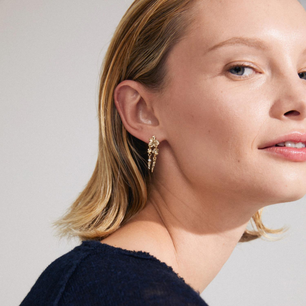 Pilgrim Zhuri gullbelagte øreringer - Image 3