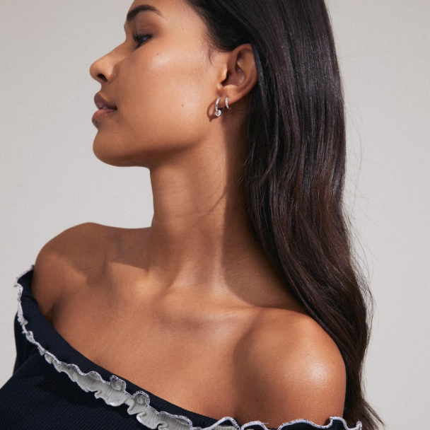 Pilgrim Scottie 2-i-1 sølvbelagte øreringer - Image 2