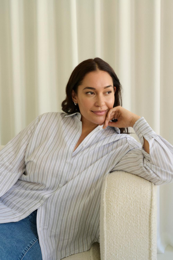 Kaffe Curve Selina stripete skjorte - Image 8
