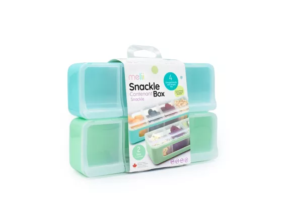 Snackle box - 4 rom 2 pack grønn/blå