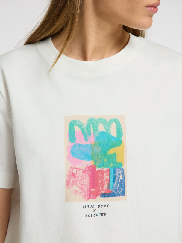 SELECTED FEMME Boxy Print Tee - Image 2