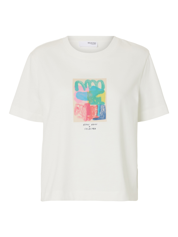 SELECTED FEMME Boxy Print Tee - Image 1