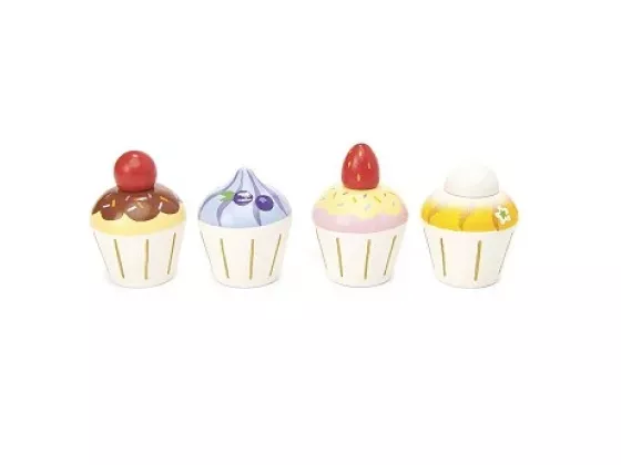 Cupcakes i tre, 4 stk 